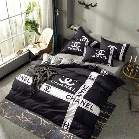 chanel logo comforter set|cheap Chanel comforter set.